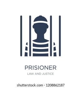 Prisioner icon. Trendy flat vector Prisioner icon on white background from law and justice collection, vector illustration can be use for web and mobile, eps10