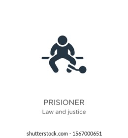Prisioner icon vector. Trendy flat prisioner icon from law and justice collection isolated on white background. Vector illustration can be used for web and mobile graphic design, logo, eps10