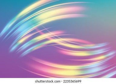 Fondo de prisma, textura prismática, luces arcoiris de cristal. Vector