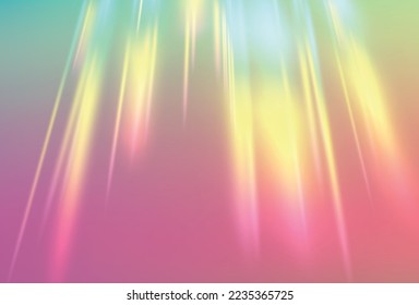 Fondo de prisma, textura prismática, luces arcoiris de cristal. Vector