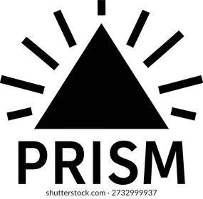 Prism eye typography t-shirt design vector illustration for creative vision optical science abstract geometry and futuristic observation projects on transparent background.