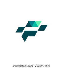 Prism F Letter as Finance Investment Logo Design Vetor