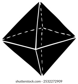 prism geometric math shape doodle glyph icon