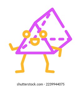 prism geometric shape character color icon vector. prism geometric shape character sign. isolated symbol illustration
