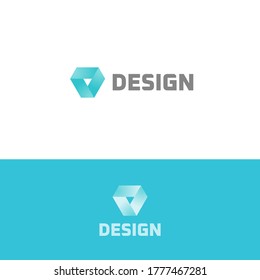 Prism icon design. Simple flat abstract logo template. Modern emblem idea. Logotype concept design for business. Isolated vector illustration.