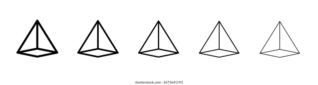 Prism icon flat illustration set logo