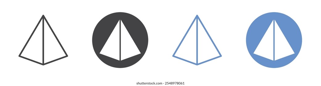 Prismensymbol als flache Linie.