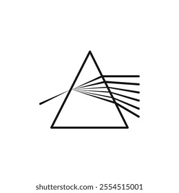 Prism icon Isolated flat vector in outline