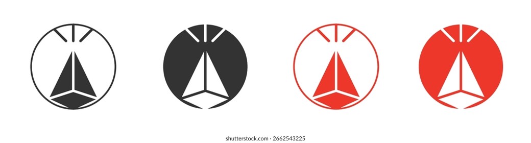 Icono del prisma para el logotipo, símbolo de la muestra del Vector para el diseño