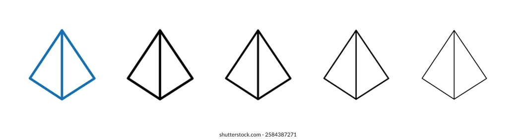 Prism icon Outline vector logo for web ui