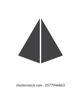 Prism icon Simple thin line flat symbol