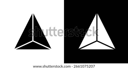 Prism icon symbol collection. Flat vector stock illustration.