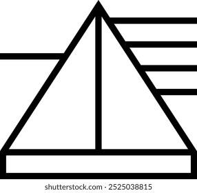 icono de prisma. Diseño de estilo lineal delgado aislado sobre fondo blanco