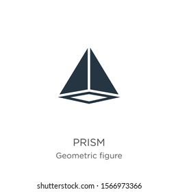 Prism icon vector. Trendy flat prism icon from geometry collection isolated on white background. Vector illustration can be used for web and mobile graphic design, logo, eps10