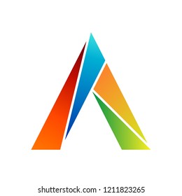 Prism Letter A Logo Design