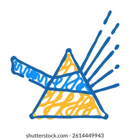prism light doodle icon sketch vector. prism light sign. isolated symbol illustration