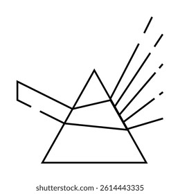prism light line icon vector. prism light sign. isolated contour symbol black illustration