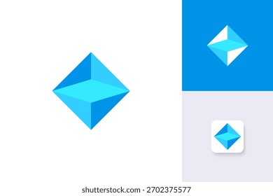 prism logo design illustration vector template