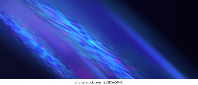 Prism overlay from the sun's rays on the blue wall. Blurred shadows in the room. Soft overlay of natural light. Abstract background for product presentation for studio.Natural light layout.