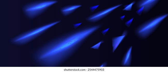 Superposición de prisma de los rayos del sol en la pared azul. Sombras borrosas en la habitación. Superposición suave de luz natural. Fondo Abstractas para la presentación del producto para studio.Natural diseño de luz.