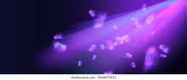 Prism overlay from the sun's rays on the blue wall. Blurred shadows in the room. Soft overlay of natural light. Abstract background for product presentation for studio.Natural light layout.