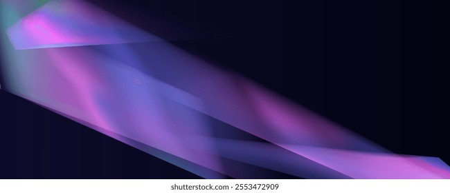 Prism overlay from the sun's rays on the blue wall. Blurred shadows in the room. Soft overlay of natural light. Abstract background for product presentation for studio.Natural light layout.