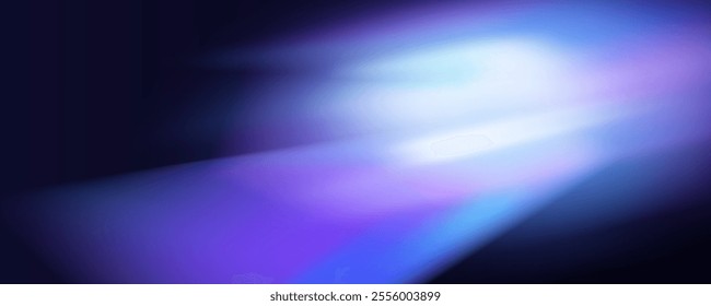 Prism overlay from the sun's rays on the blue wall. Blurred shadows in the room. Soft overlay of natural light. Abstract background for product presentation for studio.Natural light layout.