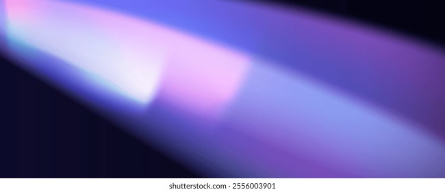 Prism overlay from the sun's rays on the blue wall. Blurred shadows in the room. Soft overlay of natural light. Abstract background for product presentation for studio.Natural light layout.