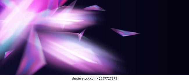 Prism overlay from the sun's rays on the blue wall. Blurred shadows in the room. Soft overlay of natural light. Abstract background for product presentation for studio.Natural light layout.