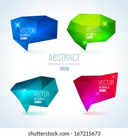 prism polygon logo balloon speech design texture 3d bubble glass set of abstract talk balloons or discussion bubbles of transparent glass template okay as sticker template for employment publicity pri