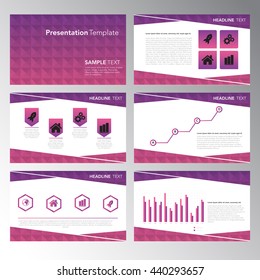 prism presentation template vector design,pink and violet color
