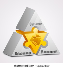 Prism puzzle: Customer Relationship Management concept