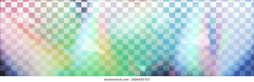 Prisma Regenbogenhintergrund mit irisierender Brechung. Regenbogen, heller Hintergrund