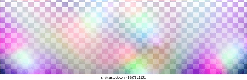 Fondo del arco iris del prisma con la refracción iridiscente. Fondo de superposición de luz de arco iris