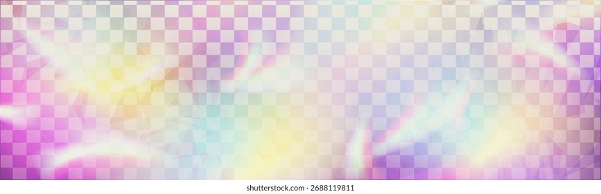 Prisma Regenbogenhintergrund mit irisierender Brechung. Regenbogen, heller Hintergrund