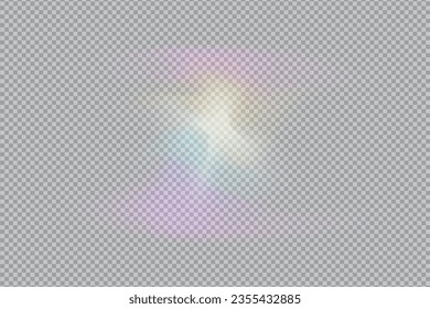 Prismenregenbogen-Licht. Stock-Vektorgrafik im realistischen Stil.
