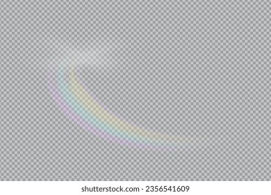 Prismenregenbogen-Licht. Stock-Vektorgrafik im realistischen Stil.