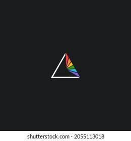 prism and rainbow vector illustration