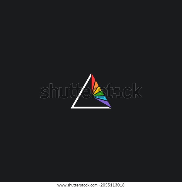 prism and rainbow vector\
illustration
