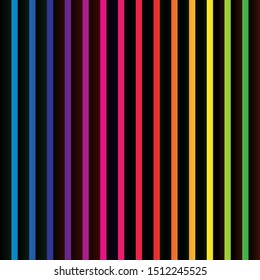 Prism Seamless Vertical Striped Pattern Background Vector Illustration. Rainbow Color Wallpaper.