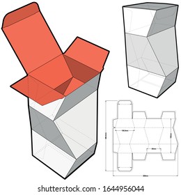 Caja Prisionera (Medición interna de 8 x 8+19 cm) y Modelo de corte en seco