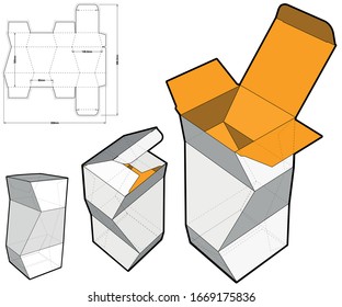 Caja Prisionera (Medición interna de 8 x 8+19 cm) y Modelo de corte en seco