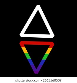 Prismatic simple design vector art