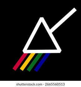 Arte vectorial de diseño simple prismático