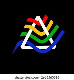 Prismatic simple design vector art