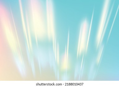 Prismbackground, textura prismática. Luces de arcoiris de cristal, efectos de refracción de rayos en vidrio o piedra de gema. Vector
