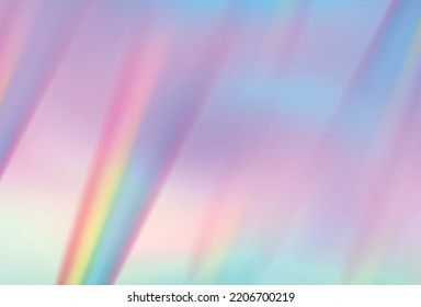 Prismbackground, textura prismática. Luces de arcoiris de cristal, efectos de refracción de rayos en vidrio o piedra de gema. Vector