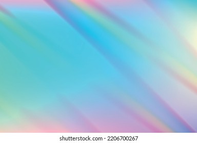Prismbackground, textura prismática. Luces de arcoiris de cristal, efectos de refracción de rayos en vidrio o piedra de gema. Vector