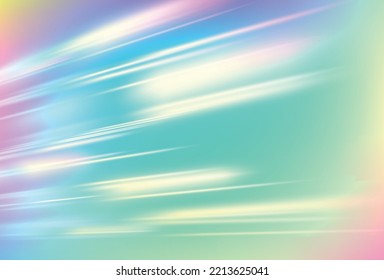 Prismbackground, textura prismática. Luces de arcoiris de cristal, efectos de refracción de rayos en vidrio o piedra de gema. Vector