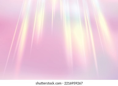 Prismbackground, prism texture. Crystal rainbow lights, refraction effects of rays in glass or gem stone. Vector